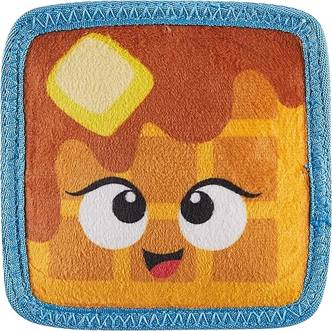 Durable Squeaky Dog Toy with Two Tough Layers, Waffle, Multicolor, Small
