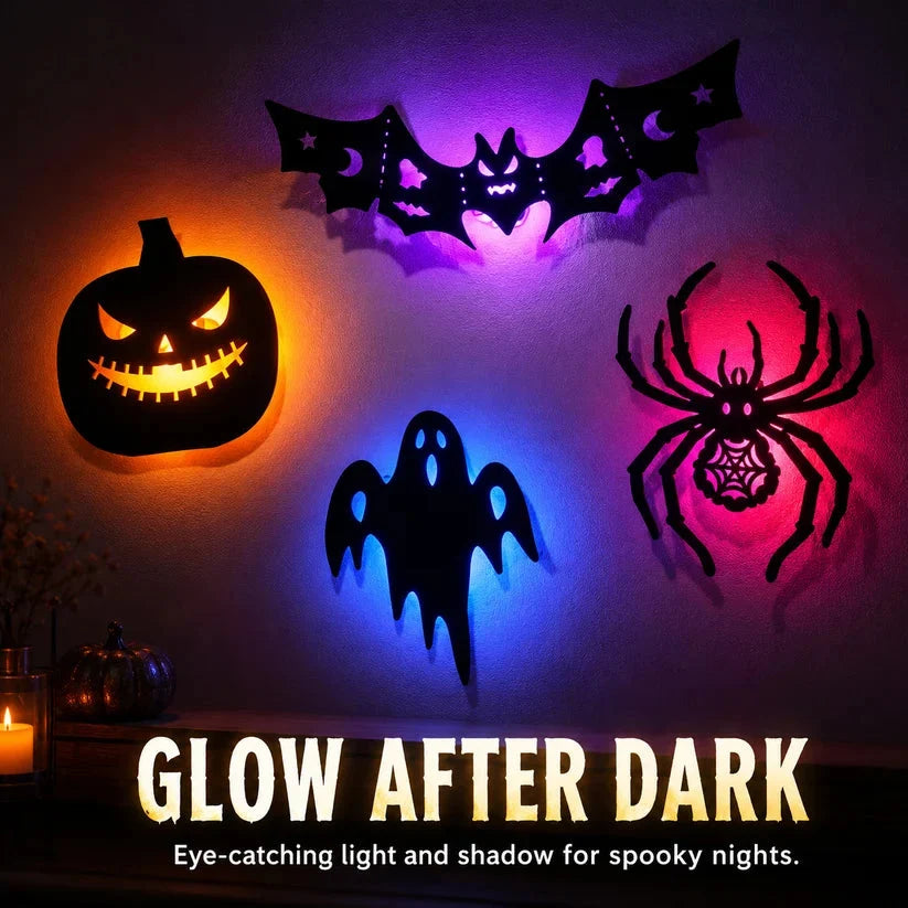 π₯ HALLOWEEN SPECIAL π 30-Piece Glowing Wall DΓ©cor Set β Turn Any Wall Into a Spooky Night Scene π»
