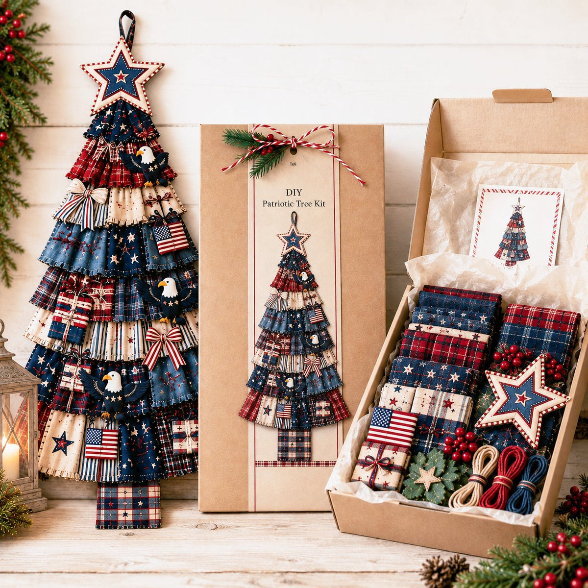 ⏳ Last Day 50% OFF – 🎄Beginner-Friendly DIY Oversized Patchwork Christmas Tree Door Hanging Kit | Complete Kit with All Tools & Step-by-Step Guide Included 💕