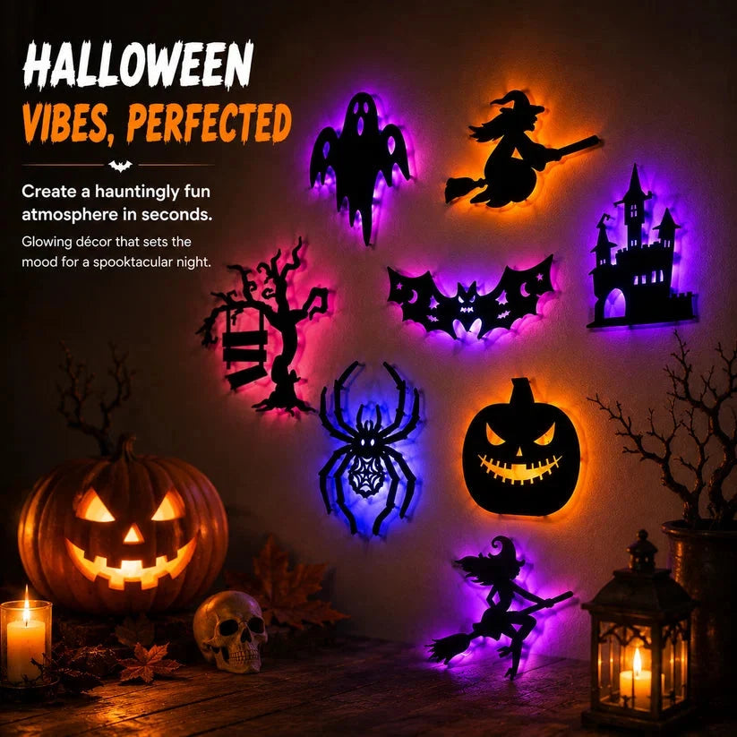 π₯ HALLOWEEN SPECIAL π 30-Piece Glowing Wall DΓ©cor Set β Turn Any Wall Into a Spooky Night Scene π»