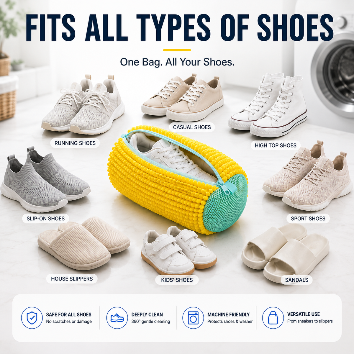 π No-Scrub Shoe Washing Bag β Clean & Protect Your Sneakers In The Washing Machine