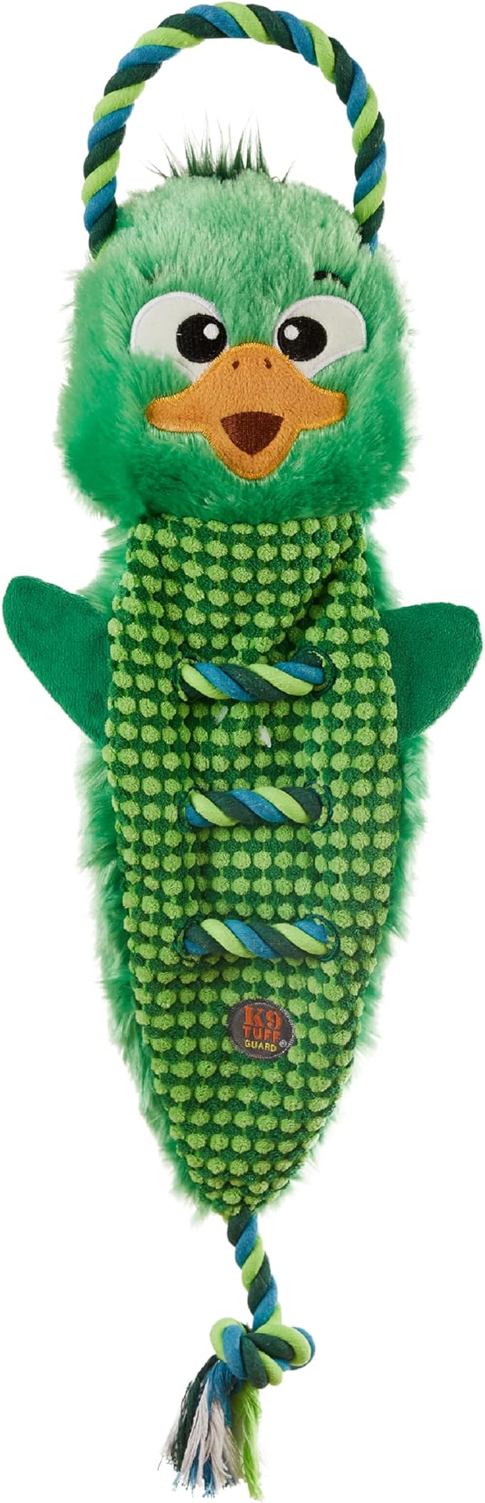 Dog Tug Toy for Tugging Squeaky Fun, 23.6 Inch Mallard, Green, Large