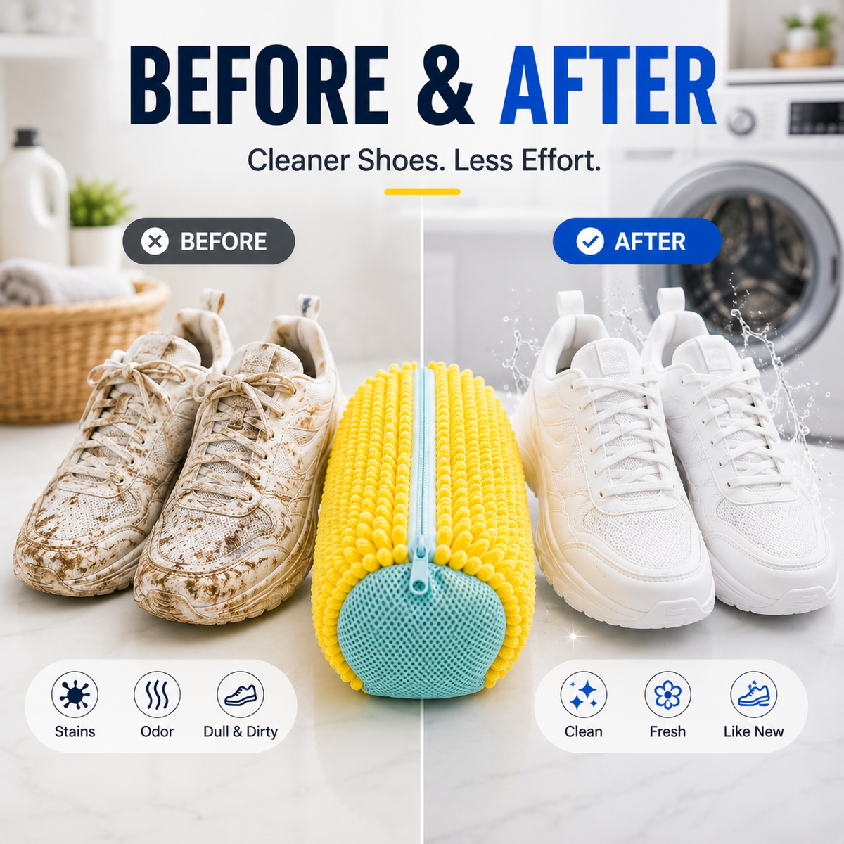 π No-Scrub Shoe Washing Bag β Clean & Protect Your Sneakers In The Washing Machine