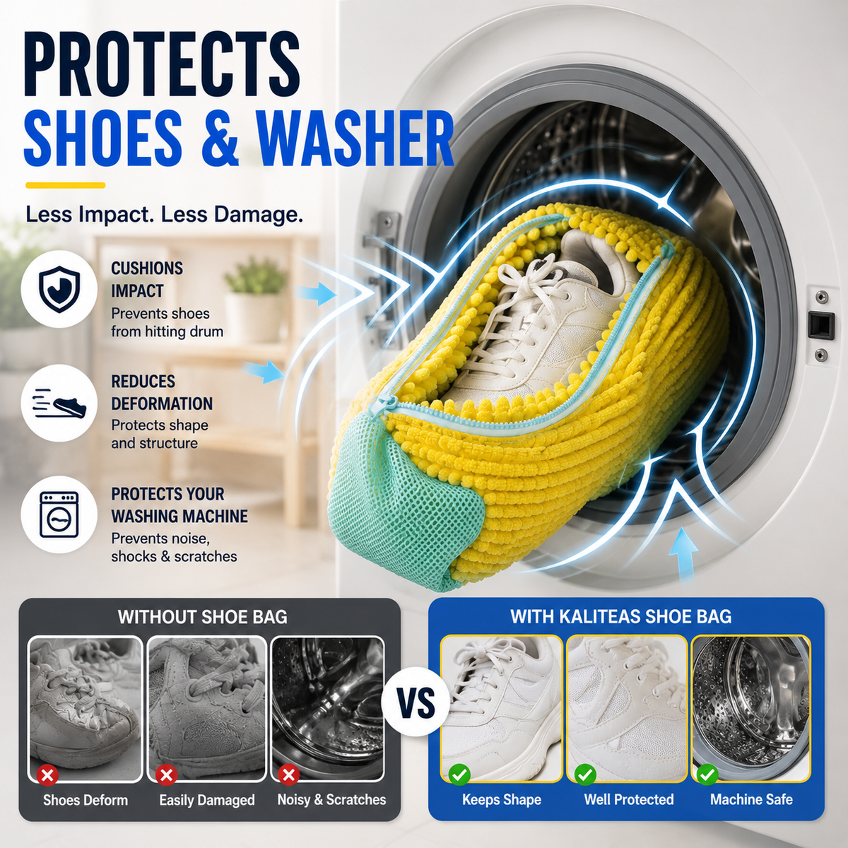 π No-Scrub Shoe Washing Bag β Clean & Protect Your Sneakers In The Washing Machine