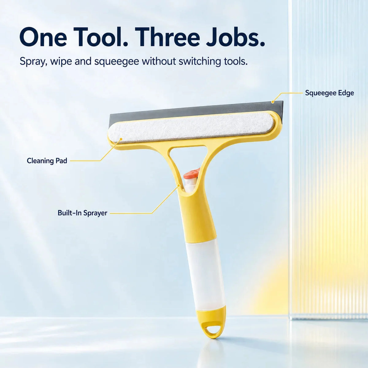 ๐ง3-in-1 Spray Window Cleaning Squeegee