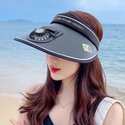 加大防曬風扇帽