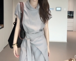 韓系收腰長裙