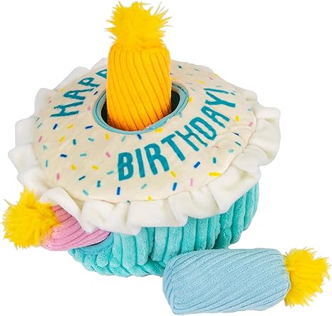 Hide A Birthday Cake, Plush Puzzle Birthday Themed Dog Toy