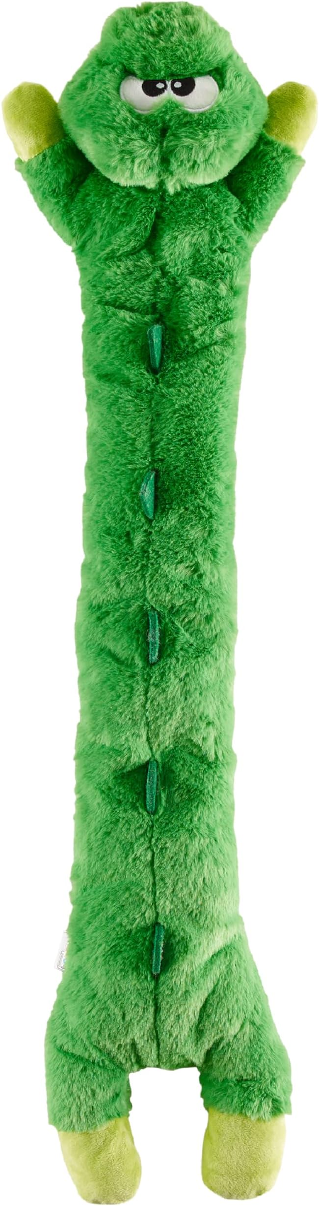Long Crinkly & Squeaky Dog Toy, Green