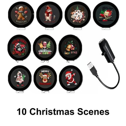 Plug-&-Play HD Christmas Projector – 6 or 10 Festive Scenes