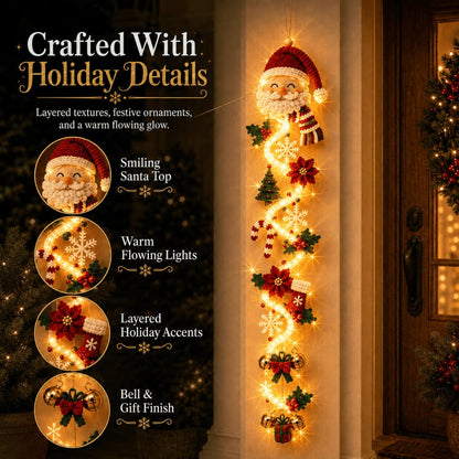 ⏳ Last Day 50% OFF – 🎄Glowing Christmas Door Hanger | 6 Festive Lighted Designs with Warm Glow, Dimensional Details & Space-Saving Vertical Decor ✨