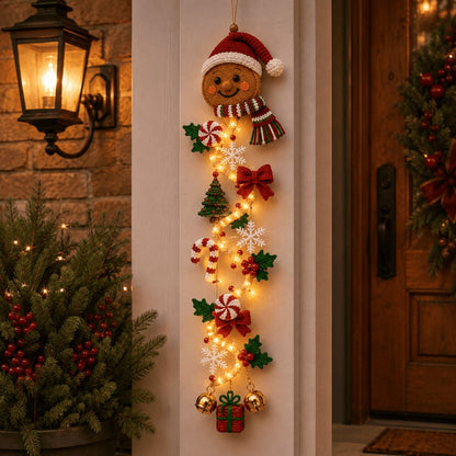 ⏳ Last Day 50% OFF – 🎄Glowing Christmas Door Hanger | 6 Festive Lighted Designs with Warm Glow, Dimensional Details & Space-Saving Vertical Decor ✨
