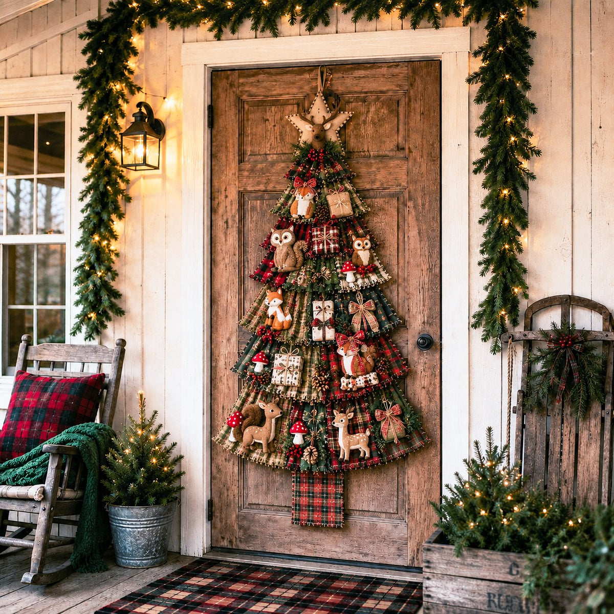 ⏳ Last Day 50% OFF – 🎄Beginner-Friendly DIY Oversized Patchwork Christmas Tree Door Hanging Kit | Complete Kit with All Tools & Step-by-Step Guide Included 💕