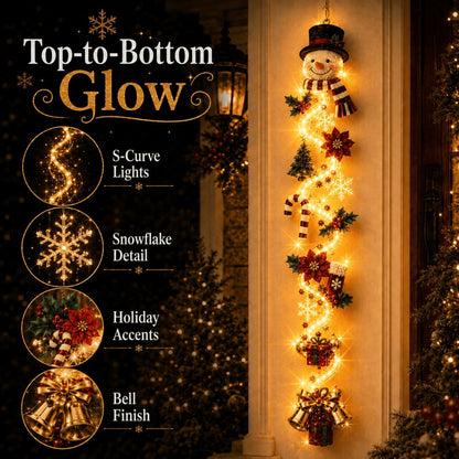 ⏳ Last Day 50% OFF – 🎄Glowing Christmas Door Hanger | 6 Festive Lighted Designs with Warm Glow, Dimensional Details & Space-Saving Vertical Decor ✨