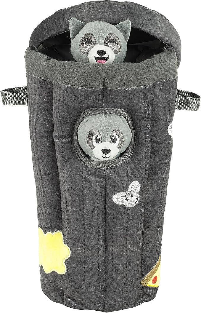 Hide A Raccoon Plush Dog Toy Puzzle