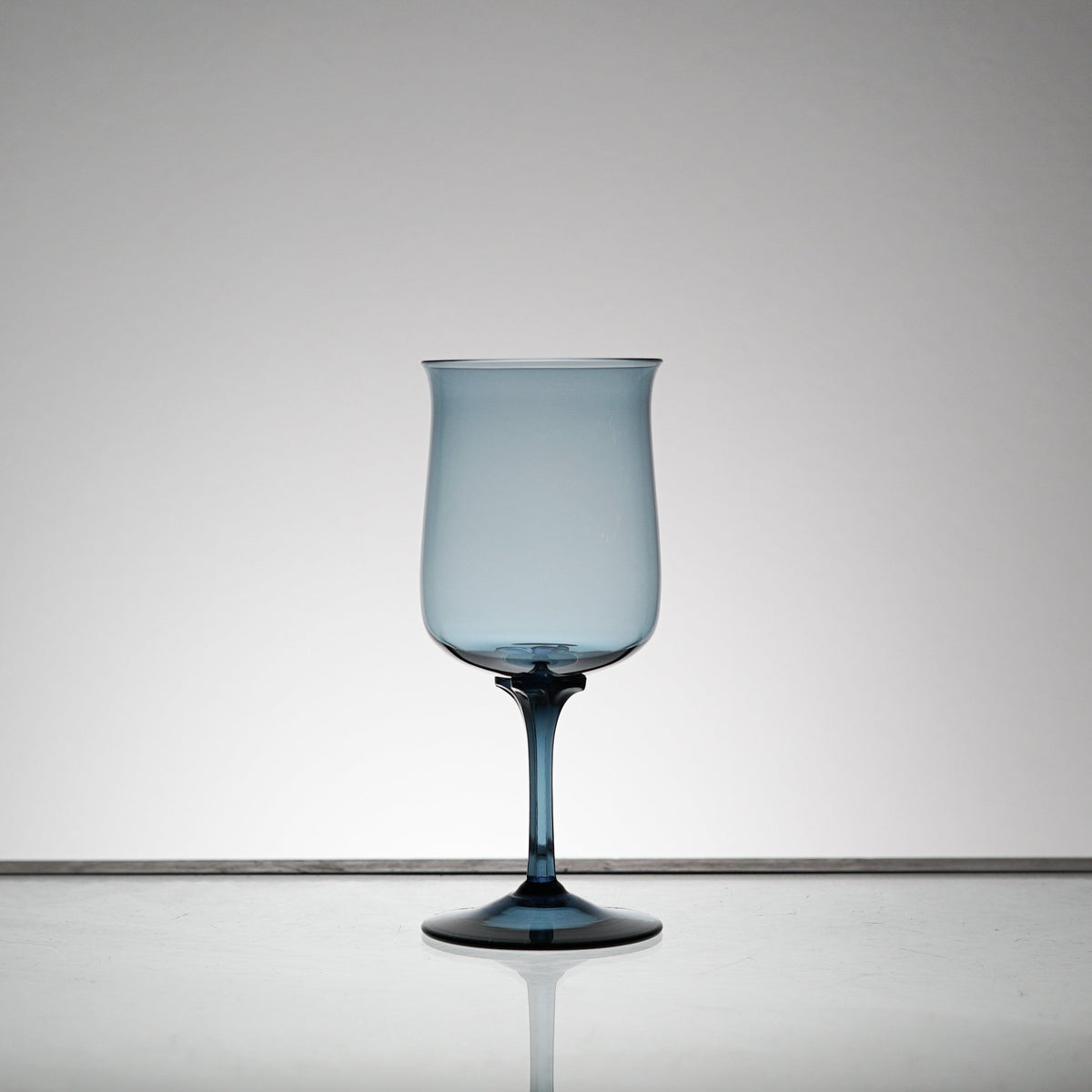 Blue Crystal Glass Set of 5, Wine Glasses, Stemware