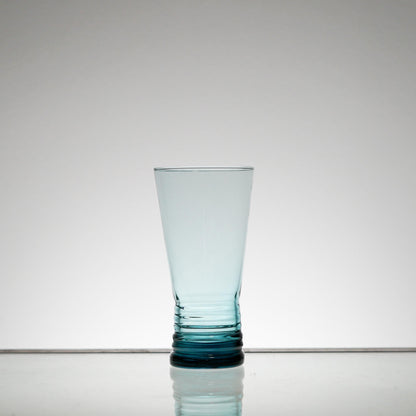 Vintage Highball Blue Glass Set of 5 or 6, Whiskey Tumbler Glasses, Cocktail Glass, Scotch Glass Set, Lowball, Retro Barware