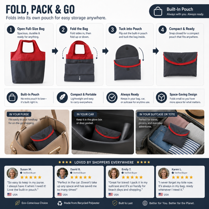📢50% OFF !! ⏰Eco-Friendly Foldable Large Capacity Shopping Bag